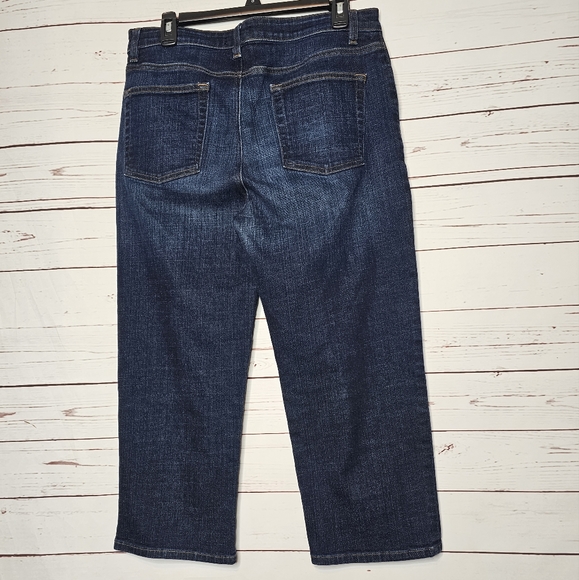 Eileen Fisher Organic Cotton Denim Wide Leg Jeans - Picture 5 of 6